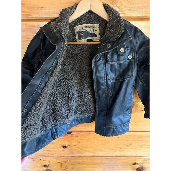 KIDS MOTORCYCLE JACKET COAT BOYS 5 RARE HAWKE & CO - Picture 4 of 8